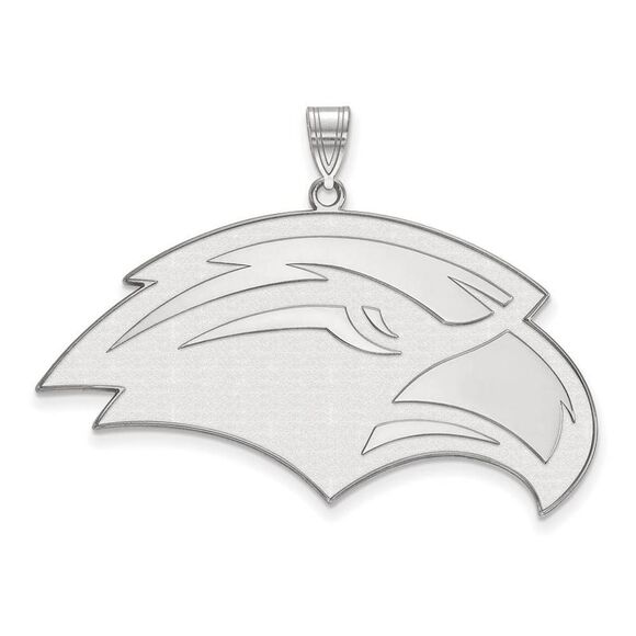 10k White Gold Southern Mississippi XL Pendant